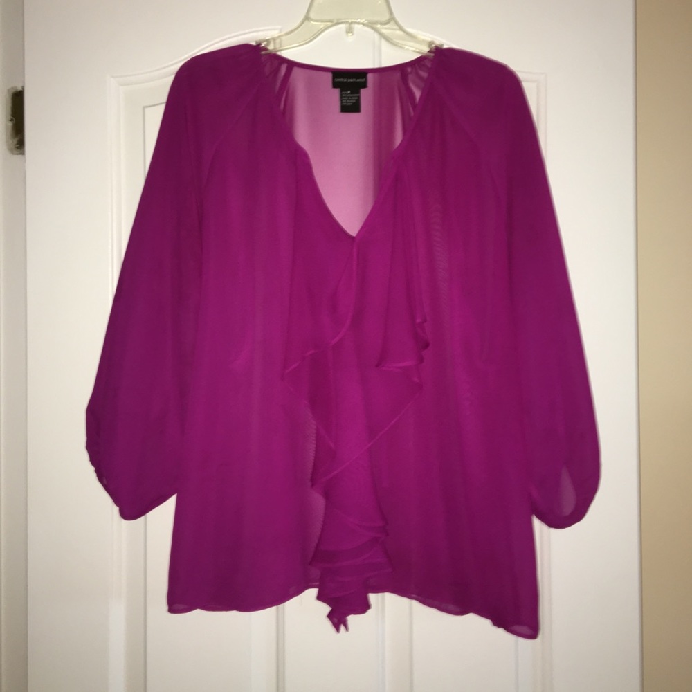 Central Park West fuschia tunic